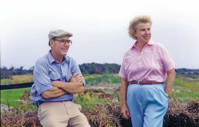 Course architect Pete Dye, with a few suggestions from his wife Alice, who was a noted course architect, designed the Ocean Course to feature the most oceanside holes in America.